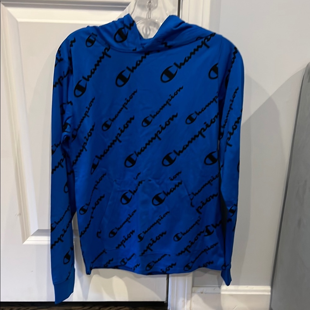 Champion Blue Logo Hoodie